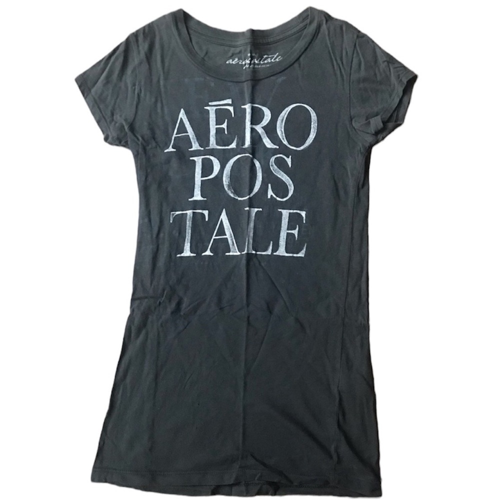 Vintage Aeropostale gray graphic short sleeve tshirt size small